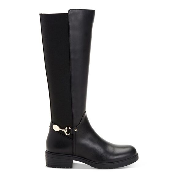 GIANI BERNINI Womens Black Barnibee Round Toe Block Heel Riding Boot 5.5 M - Picture 3 of 4